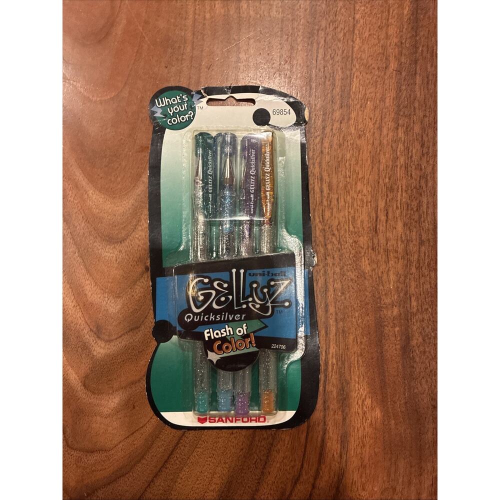 Vintage Y2K 2001 Gellyz Metallic Glitter Gel Pens